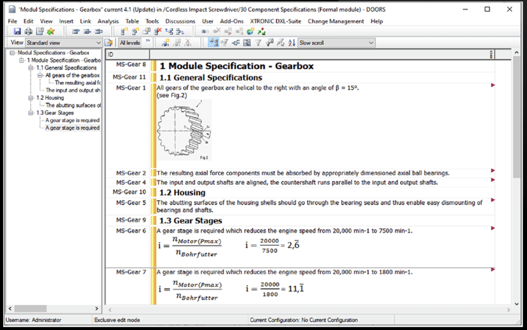 IBM Rational DOORS requirements interface