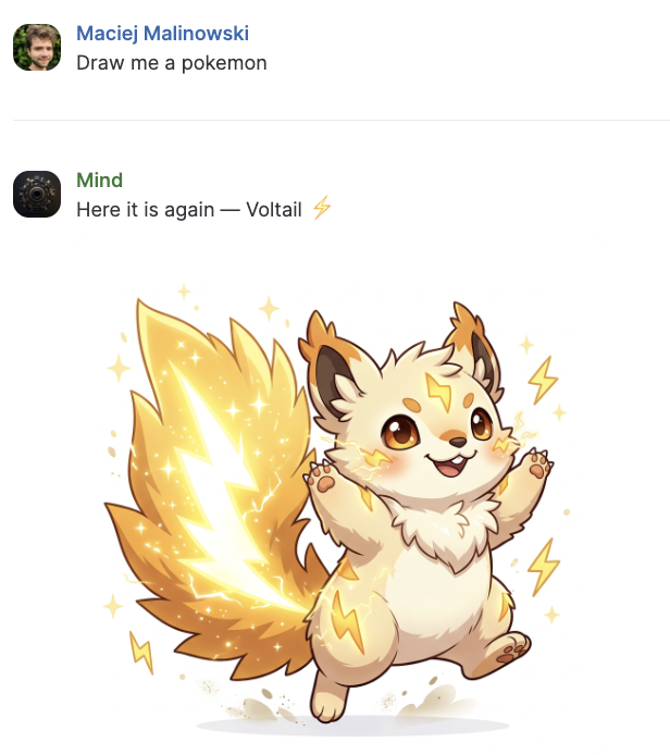 A Mindroom agent responding to a general-purpose image request
